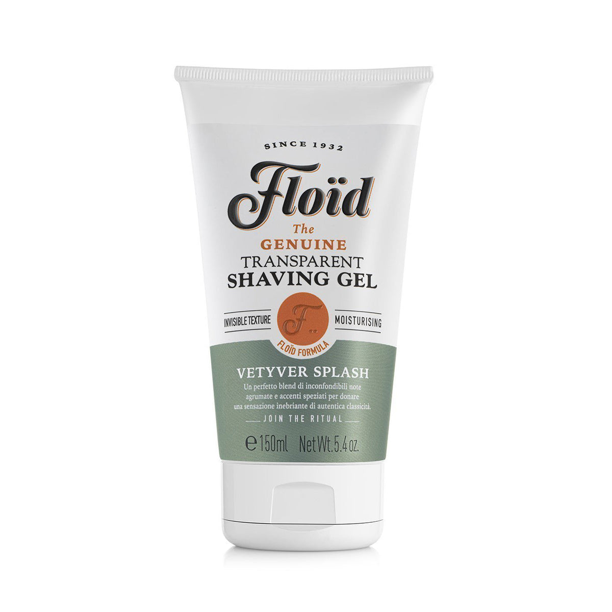 Floid Vetyver Splash Transparent Shaving Gel - High-Glide Precision Gel 150ml