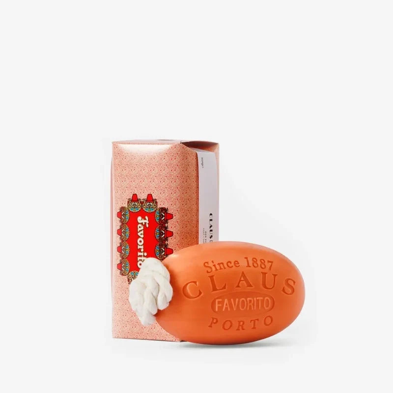 Claus Porto Deco Line Favorito Soap on a Rope - Red Poppy & Argan Oil 350g