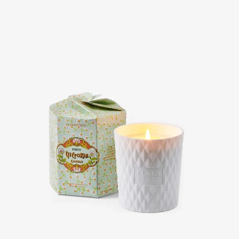 Claus Porto Victoria Scented Candle - White Magnolia & Linen 270g