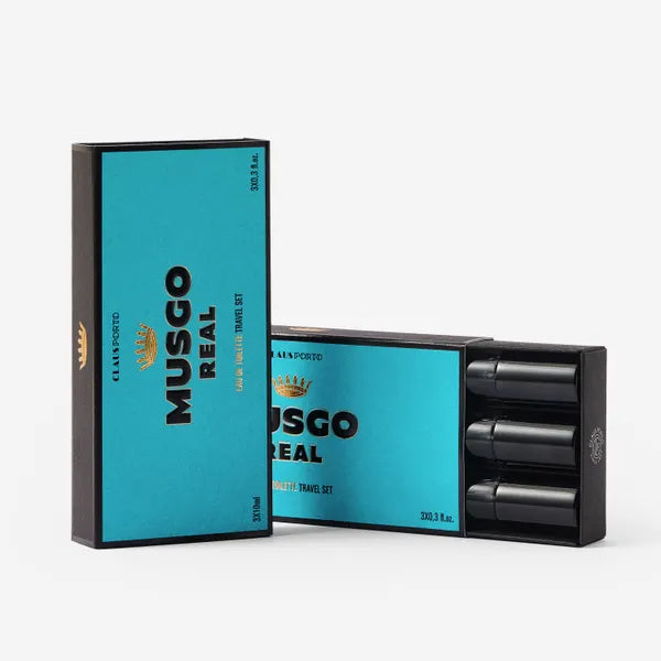 Claus Porto Musgo Real "BOLD" Travel Set - 3 x 10ml Eau De Toilette Discovery Box