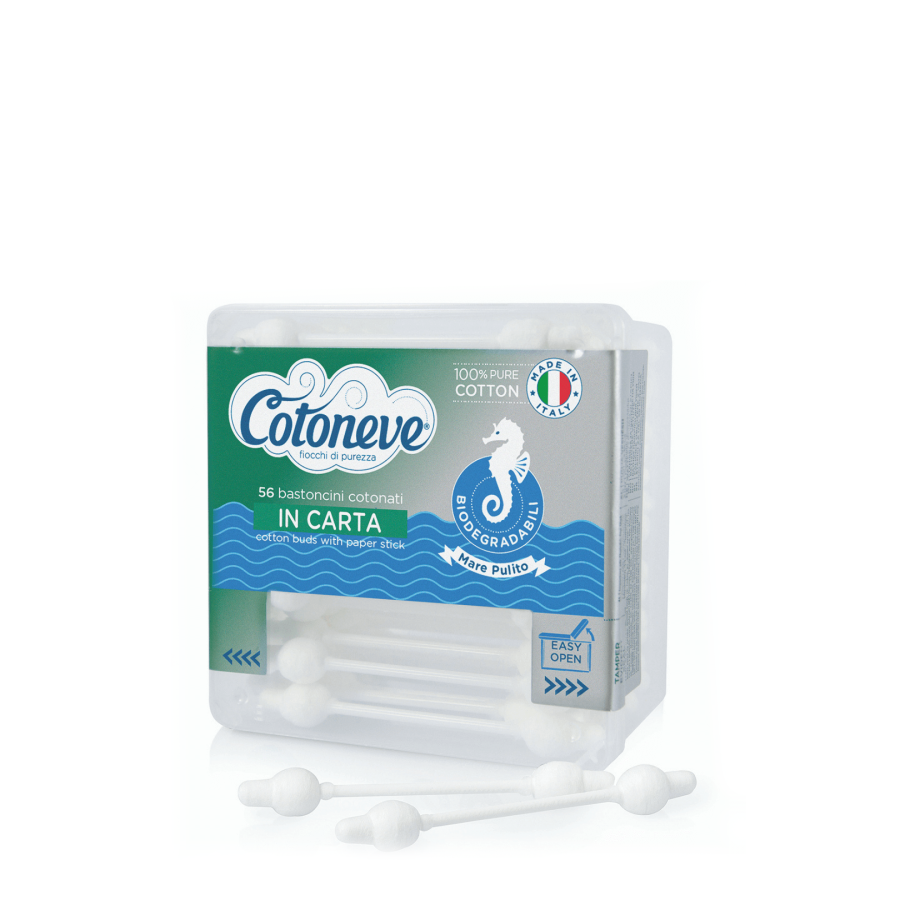 Cotoneve Safety Cotton Buds - Extra-Thick Tip for Baby & Sensitive Care 56pcs (No1362CV)