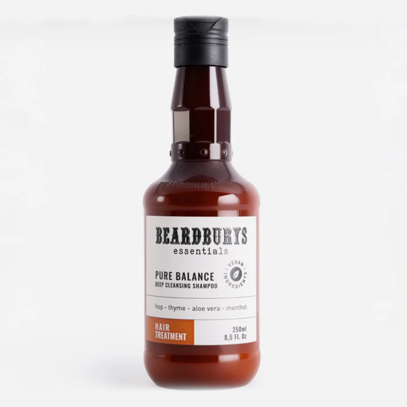 Beardburys Essentials Pure Balance Shampoo - Oil Control & Scalp Purifying Cleanser 250ml