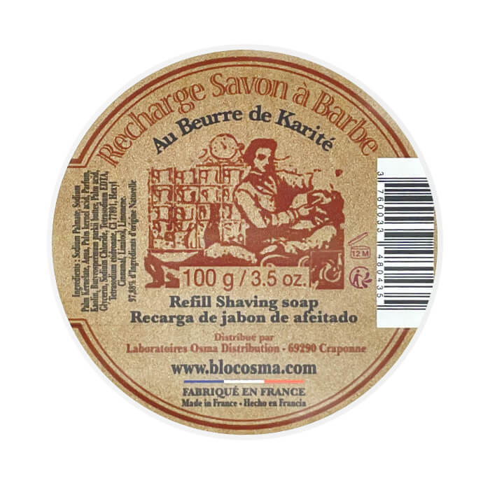 Osma Shaving Soap Refill (Alum Stone & Shea Butter) – Protective & Moisturizing 100g