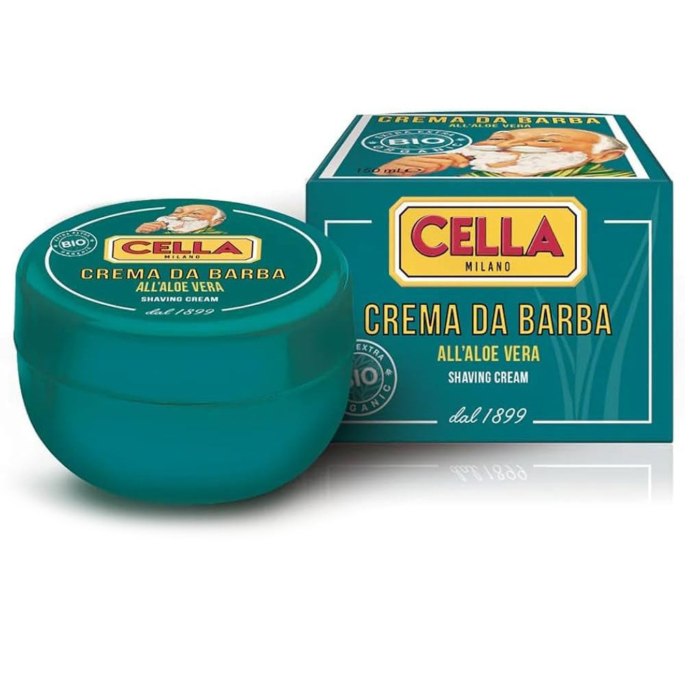 Cella Milano Aloe Organic Shaving Cream - AIAB Certified Bio Bowl 150ml