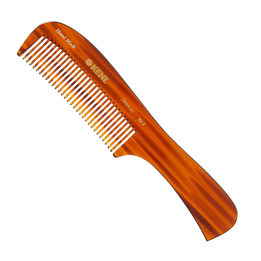 Kent Handmade A 10T Large Handled Rake Comb - Cellulose Acetate 199mm