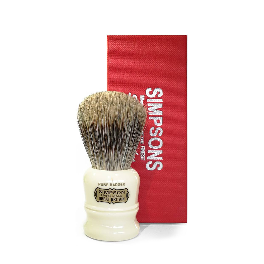 Simpsons Duke D1 Pure Badger Shaving Brush – The Precise Exfoliator