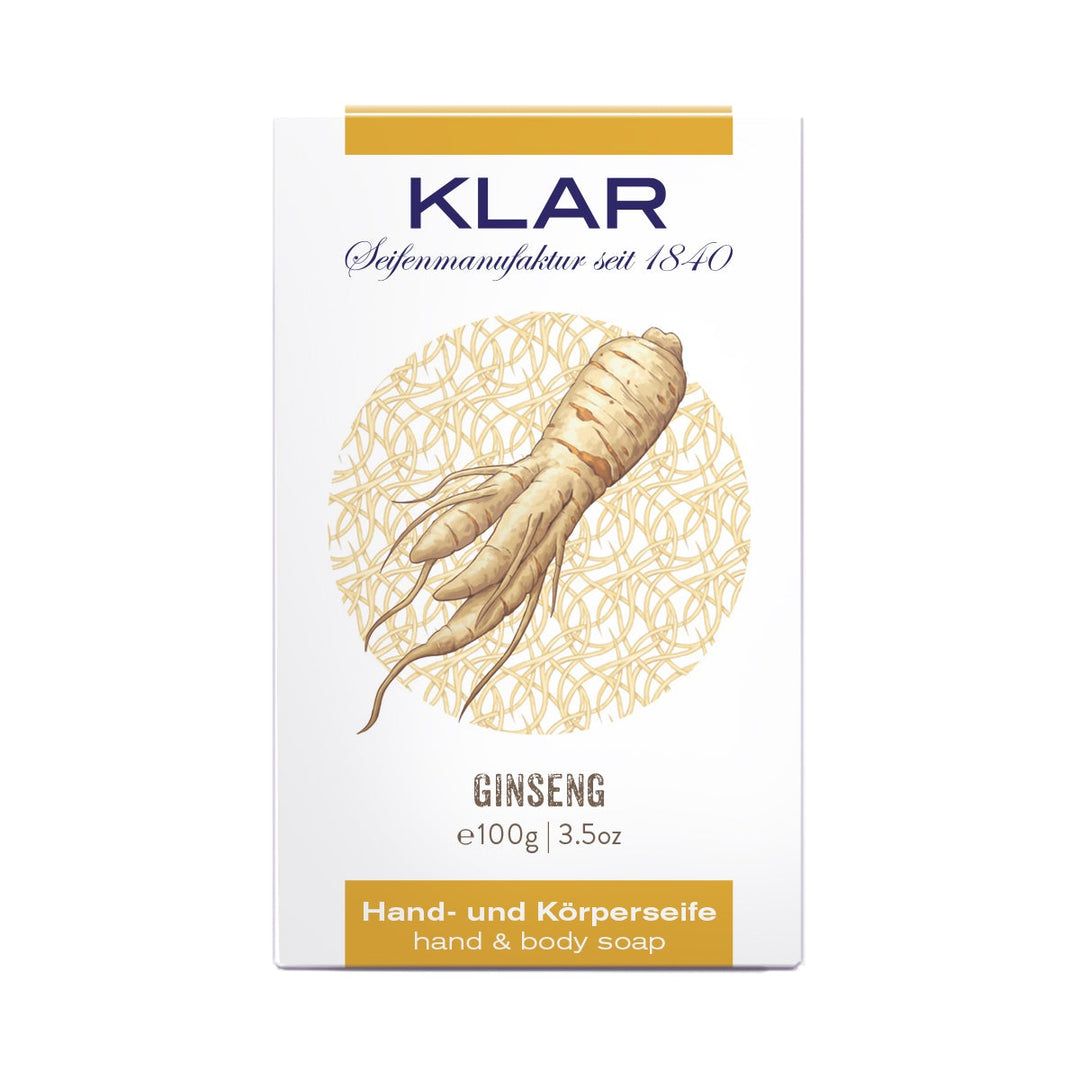 Klar Ginseng Soap - Vitalizing & Skin-Regenerating Cleanser 100g