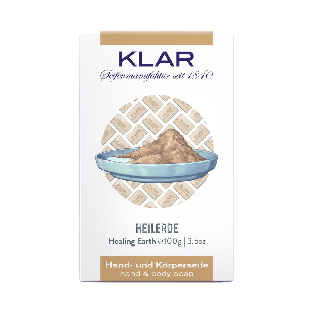 Klar Healing Earth Soap - Deep Purifying & Skin-Balancing Cleanser 100g