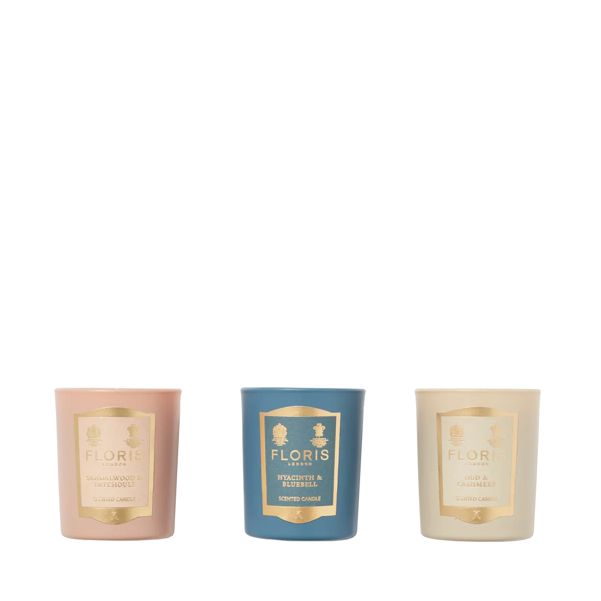 Floris London Mini Candle Trio Collection - 3 x 70g Luxury Scented Candles