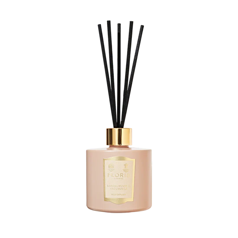 Floris London Sandalwood & Patchouli Reed Diffuser - Luxury Home Fragrance 200ml