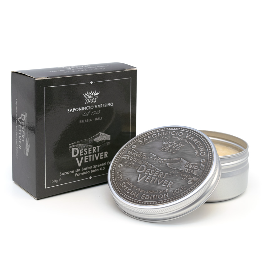 Saponificio Varesino Desert Vetiver Shaving Soap – Mineral Rich Protection 150g