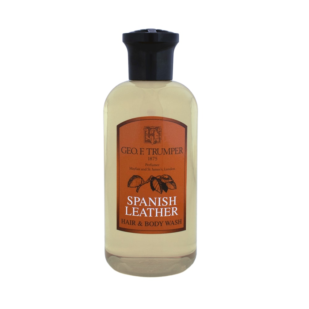 Geo. F. Trumper Spanish Leather Hair & Body Wash - Rich & Deep Dual-Action Cleanser 200ml