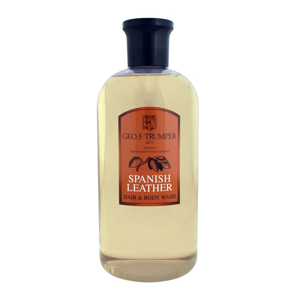 Geo. F. Trumper Spanish Leather Hair & Body Wash - Luxury Dual-Action Cleanser 500ml