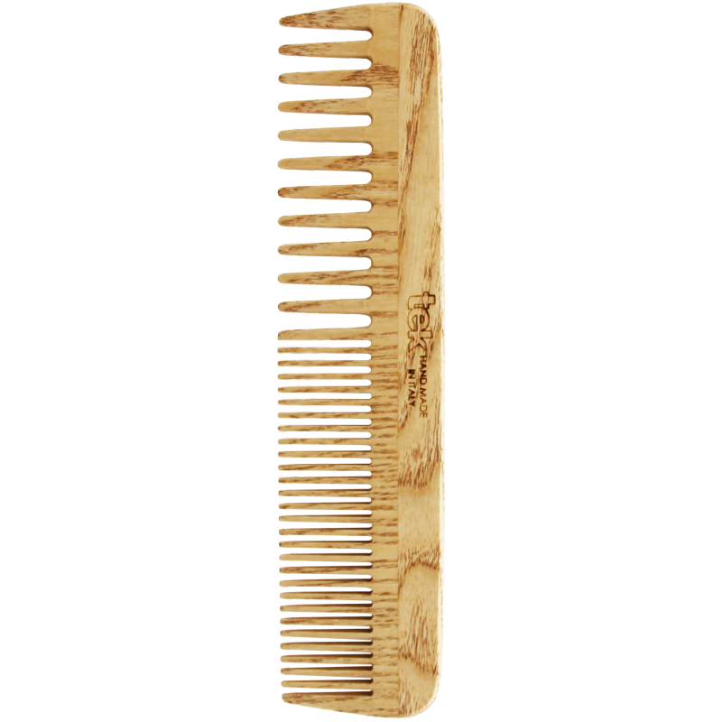 TEK 207003 Large Dual Tooth Wood Comb - 100% FSC Ash Wood (20cm)