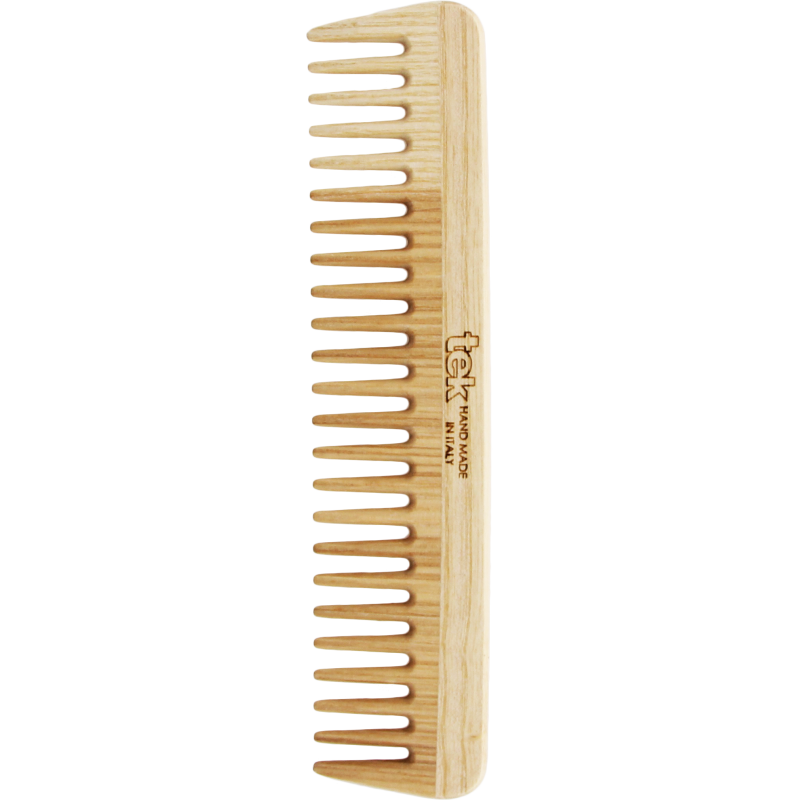 TEK 206003 Large Wide Tooth Wood Comb - 100% FSC Ash Wood (20cm)