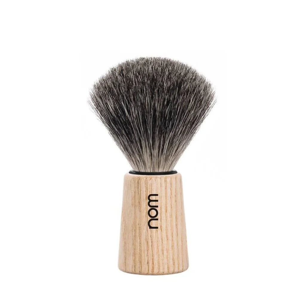 nom by Muehle THEO Shaving Brush - Pure Ash Handle & Pure Badger (81 PA)