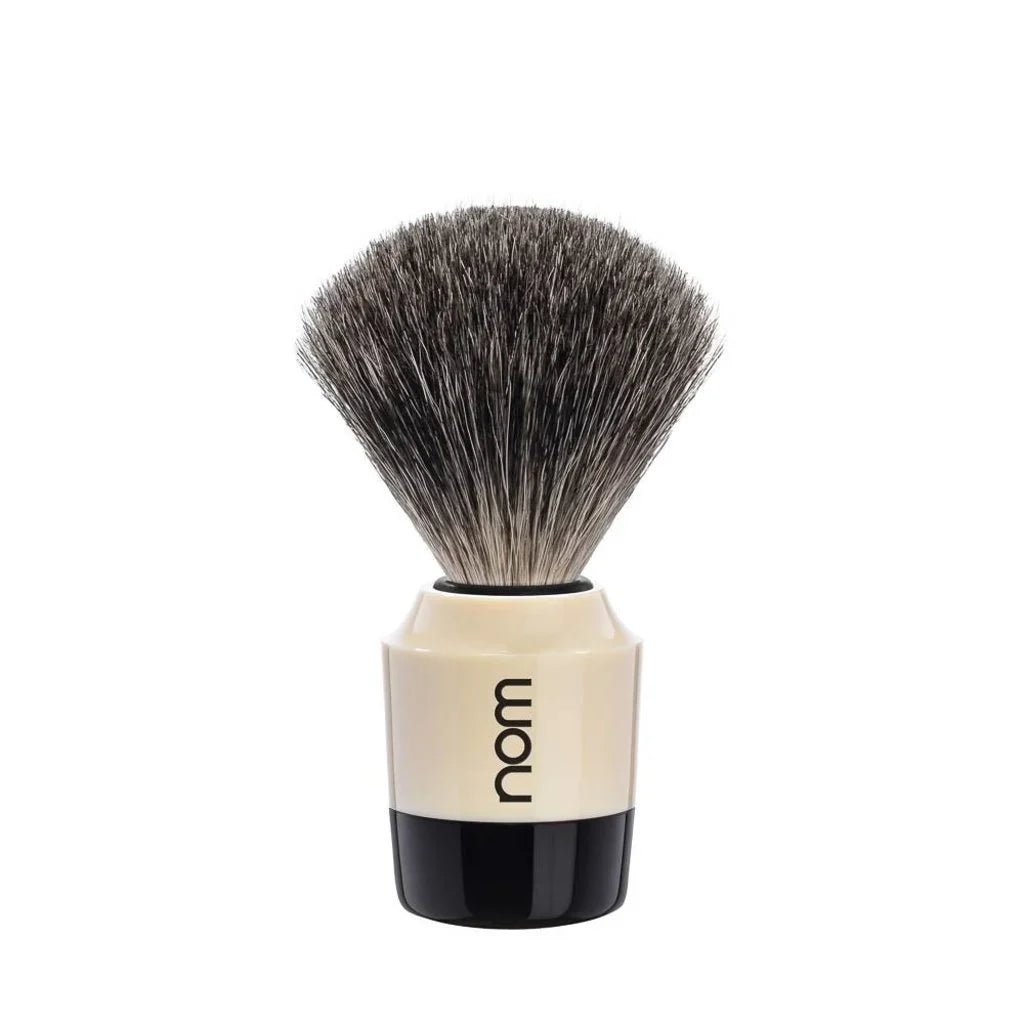 nom by Muehle MARTEN Shaving Brush - Creme Handle & Pure Badger (81 CR)