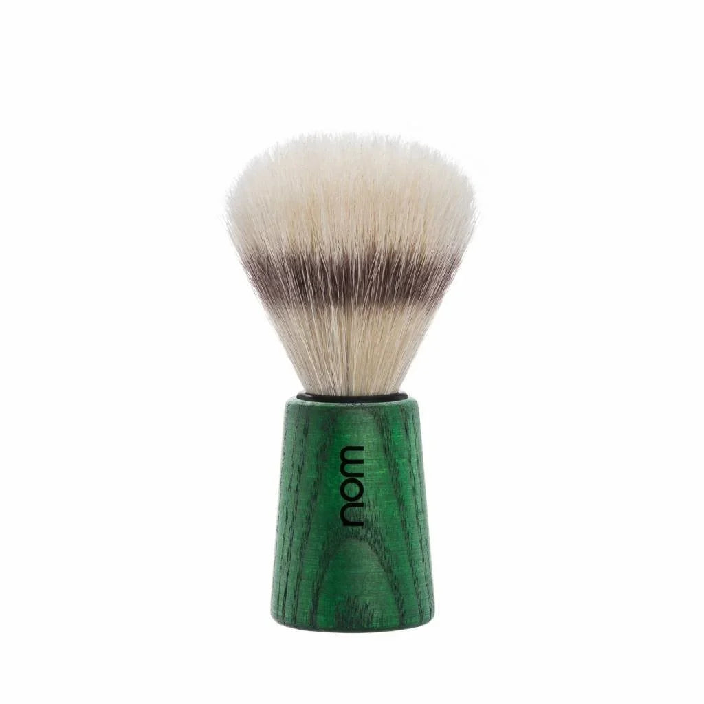 nom by Muehle THEO Shaving Brush - Green Ash Handle & Boar Bristles (41 GA)