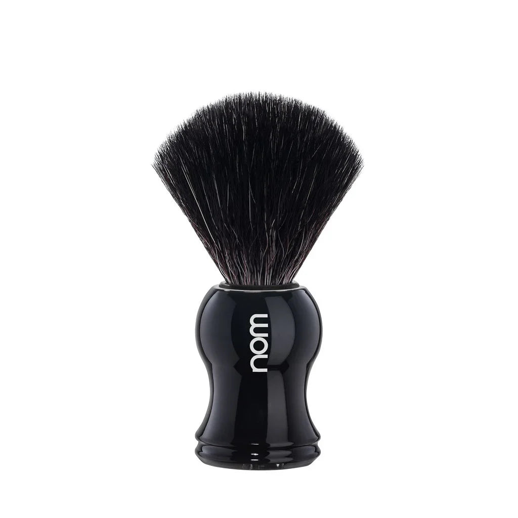 nom by Muehle GUSTAV Shaving Brush - Black Handle & Black Fibre (21 BL)