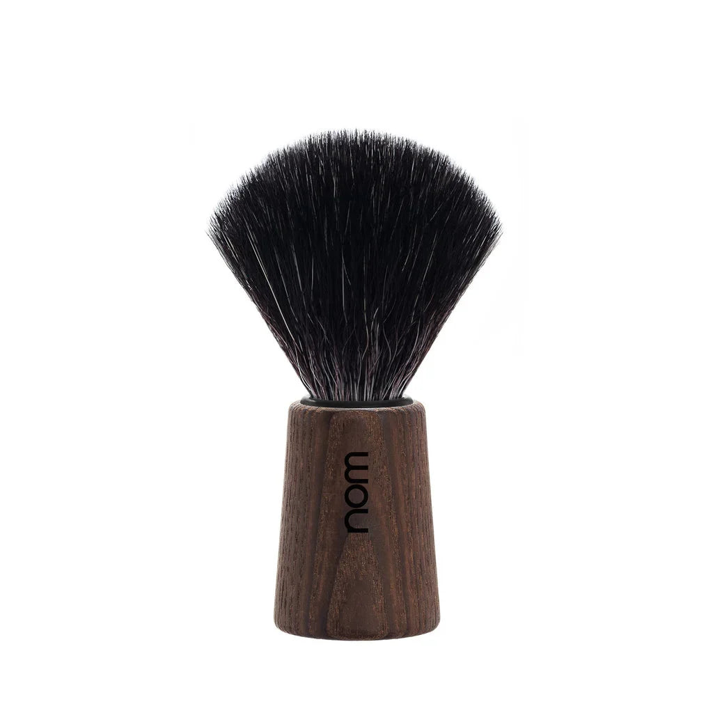 nom by Muehle THEO Shaving Brush - Dark Ash Handle & Black Fibre (21 DA)