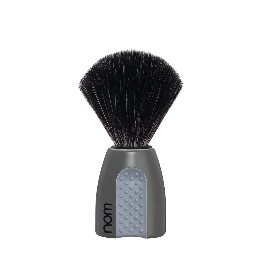 nom by Muehle ERIK Shaving Brush - Grey Handle & Pure Badger (81 GR)