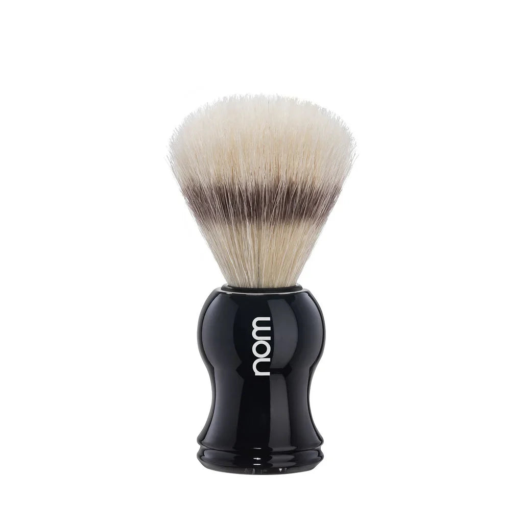 nom by Muehle GUSTAV Shaving Brush - Black Handle & Boar Bristles (41 BL)