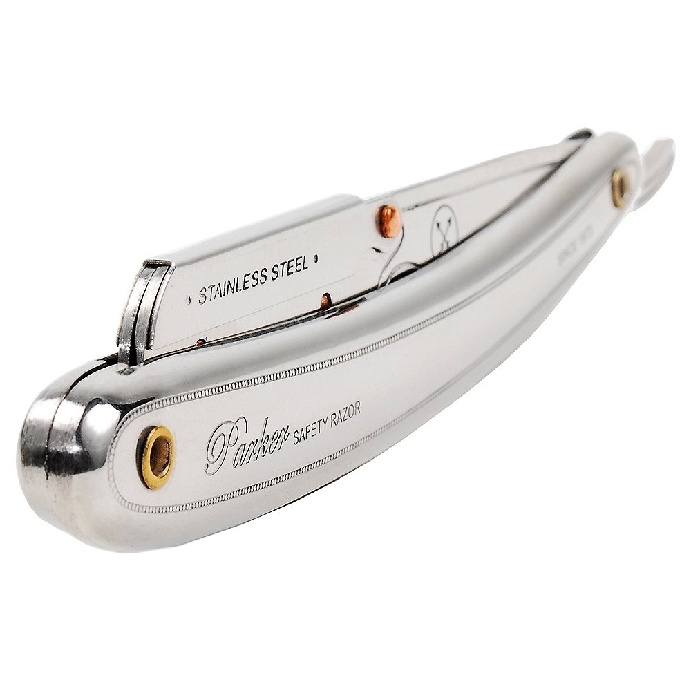 Parker 31R Stainless Steel Shavette Straight Razor – Professional Precision