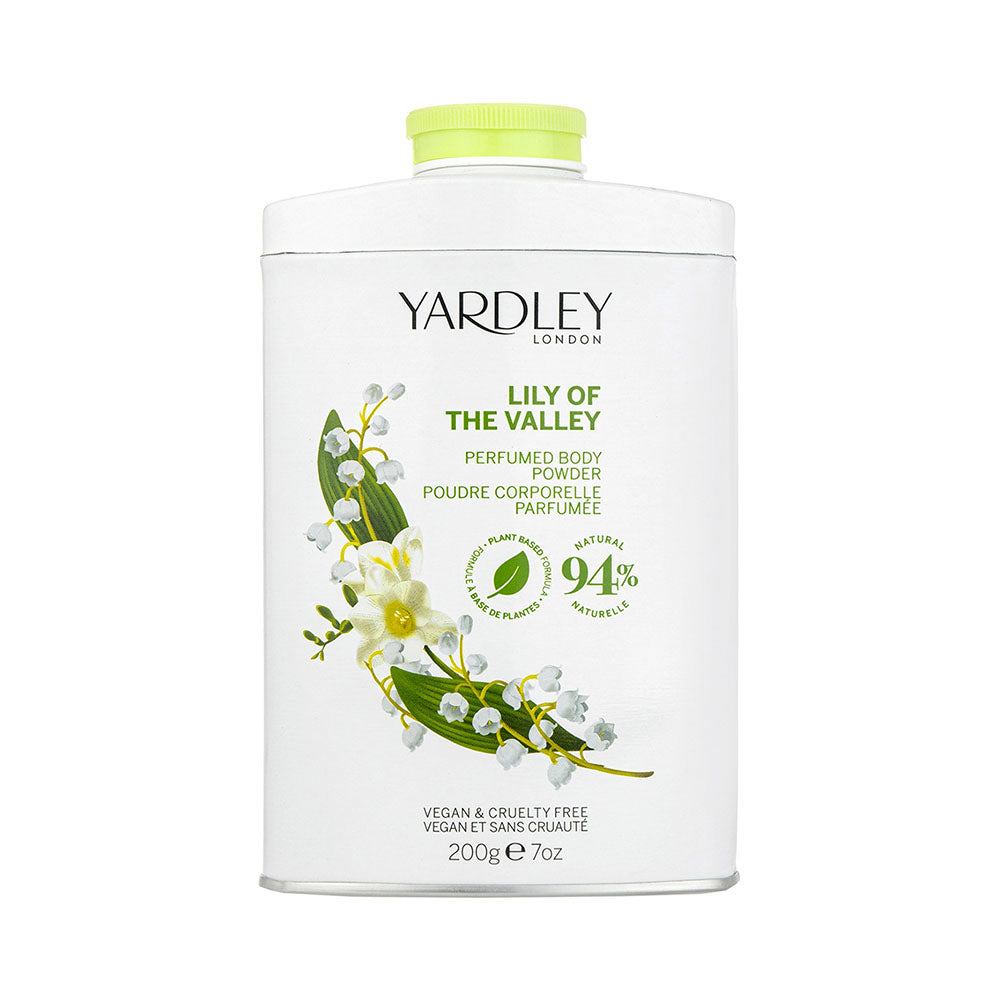 Yardley London Lily of the Valley Perfumed Body Powder – Silky Floral Luxury 200g