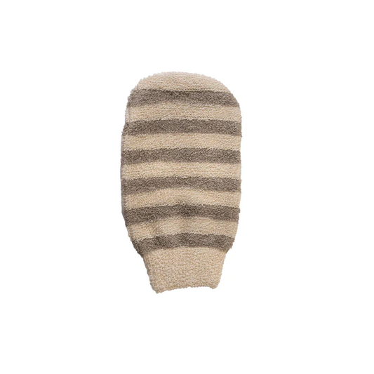 Riffi Cotton Massage Mitt with Medium Stripes (Art. No. 406) – Natural Softness & Gentle Vitality