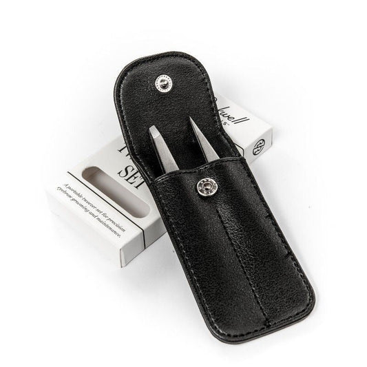 Rockwell Stainless Steel Tweezer Set – Dual Precision Grooming