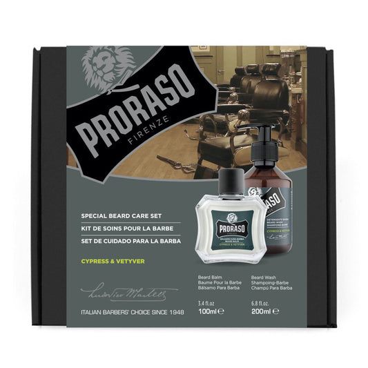 Proraso Beard Duo Pack Cypress & Vetyver – Premium Beard Care Gift Set