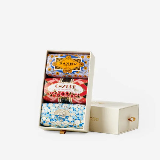 Claus Porto Deco Gift Box - 3 x 150g Luxury Soaps (Banho, Chypre, Cerina)