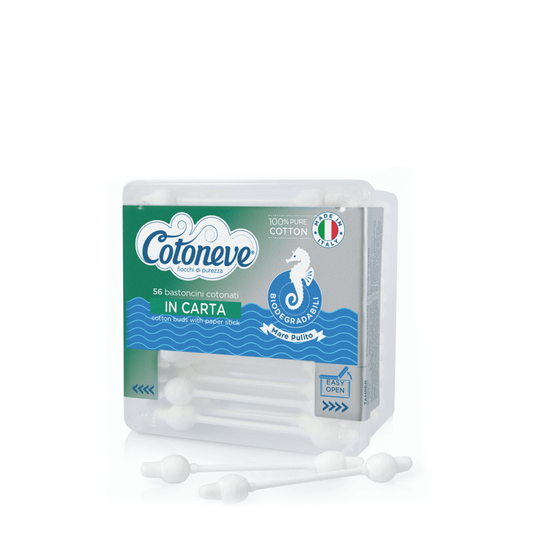 Cotoneve Safety Cotton Buds - Extra-Thick Tip for Baby & Sensitive Care 56pcs (No1362CV)
