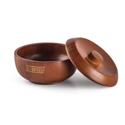 Beardburys Natural Wood Shaving Bowl - Professional Traditional Lathering Accessory