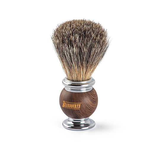 Beardburys Professional Shaving Brush - Natural Badger Bristles for Traditional Lathering