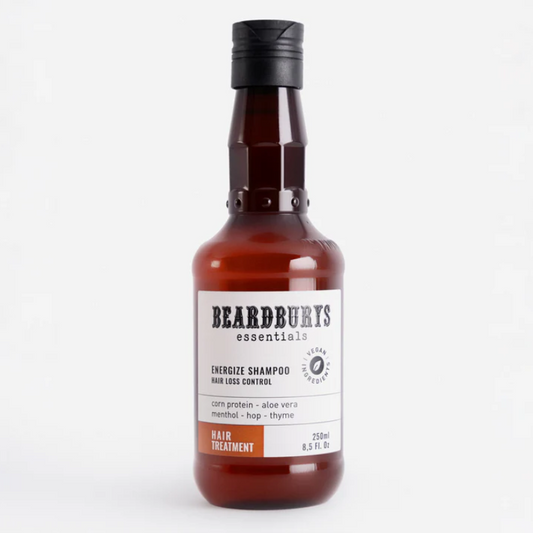 Beardburys Essentials Energize Shampoo - Stimulating & Cooling Daily Cleanser 250ml