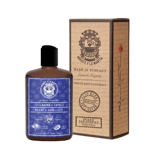 Abbate Y La Mantia Strengthening Beard & Hair Wash - Saffron Infused Cleanser