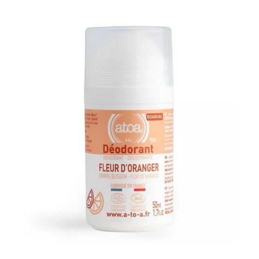 Osma ATOA Refillable Organic Orange Deodorant Roll-on – Citrus Freshness & Eco-Logic 50ml