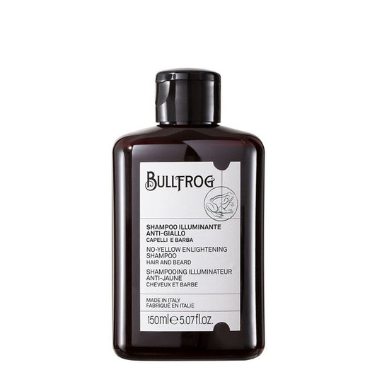 Bullfrog No Yellow Enlightening Shampoo - Anti-Brassy Treatment for Grey & White Hair