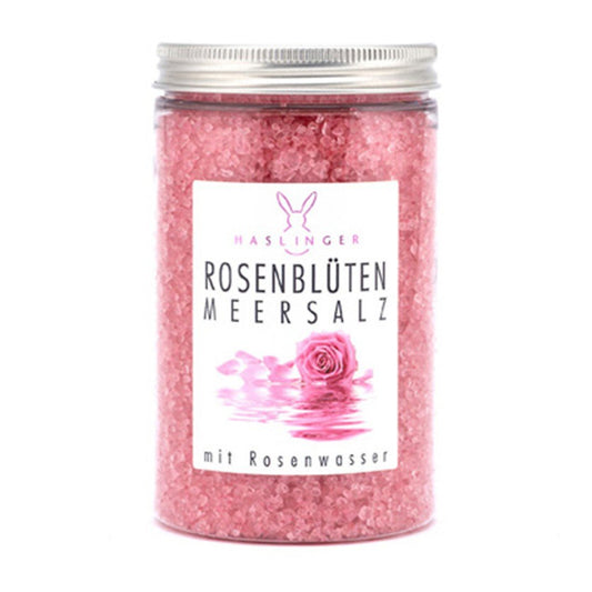 Haslinger Rose Bath Sea Salts - Harmonizing & Refreshing Mineral Soak 450g