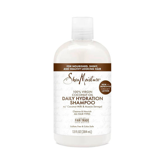Shea Moisture 100% Virgin Coconut Oil Daily Hydration Shampoo – Pure Tropical Moisture 384ml