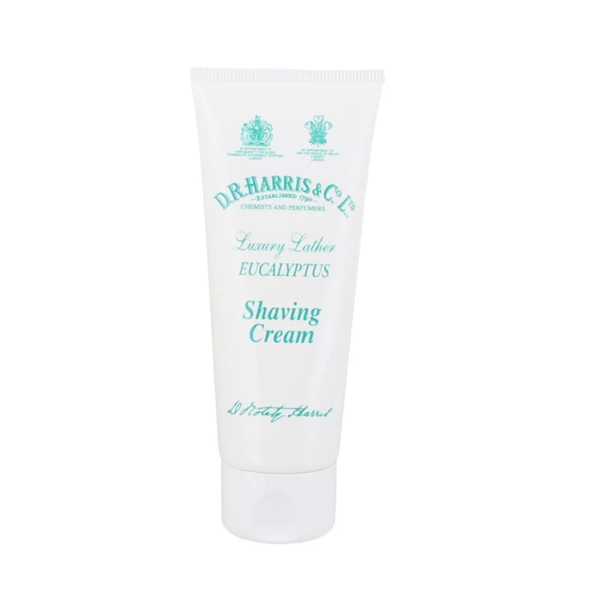 Dr Harris Eucalyptus Shaving Cream Tube - Refreshing Antiseptic Lather 75g