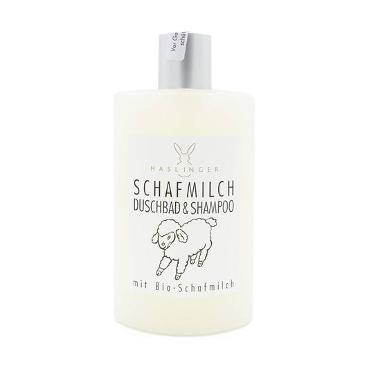 Haslinger Sheep Milk Shower Gel & Shampoo - Ultra-Mild Hydrating Cleanser 200ml