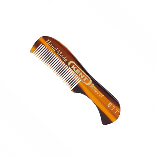 Kent Brushes Handmade Beard & Moustache Comb 81T - All Fine Teeth 73mm