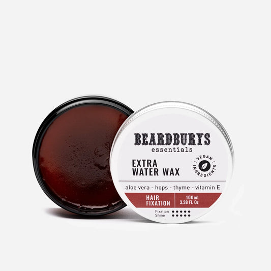 Beardburys Essentials Extra Water Wax - Strong Hold & Intense Shine Hair Wax 100ml