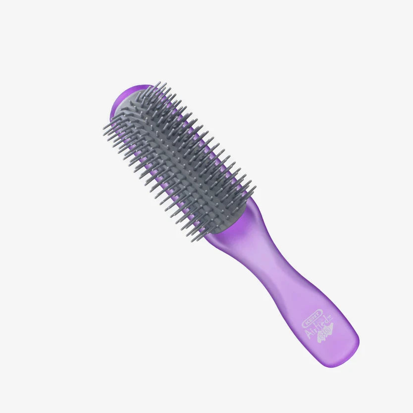Kent Brushes AHGLO 01 AirHedz Glo Half-Round Detangling Brush - Royal Purple
