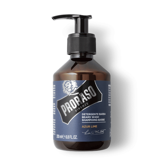 Proraso Beard Wash Azur Lime – Vibrant Mediterranean Citrus Scent 200ml