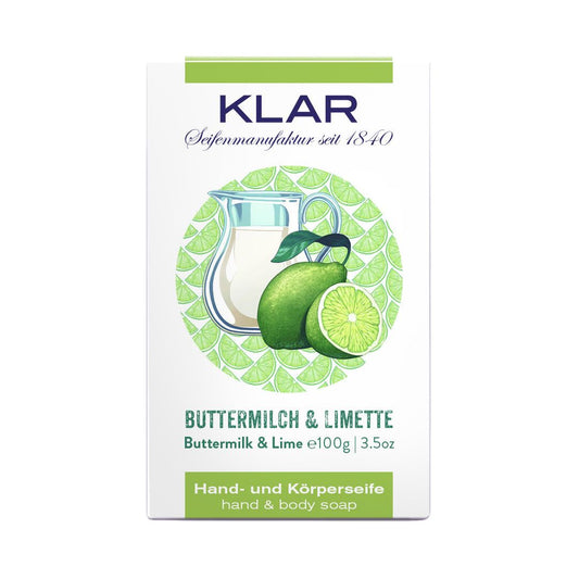 Klar Buttermilk & Lime Soap - Creamy Nourishment & Zesty Freshness 100g