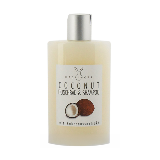 Haslinger Coconut Shower Gel & Shampoo - Tropical Hydration & Shine 200ml