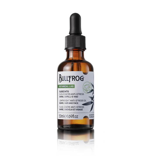 Bullfrog Botanical Lab Oliocento 100% Natural Anti-Stress Oil for Beard, Hair & Face 50ml